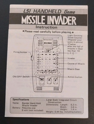 Bandai missile invader - bandai,